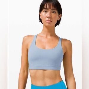 Lululemon Energy Bra *Medium Support, B–D Cup in Blue Linen, Sz 4